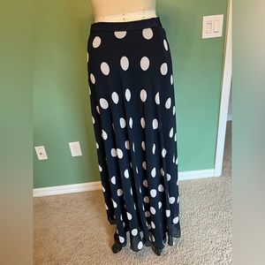 Ann Taylor polka dot maxi skirt, size XS